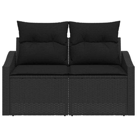 Sofa Ogrodowa z poduszką Czarny 123 x 62 x 69cm polirattan Lumarko!