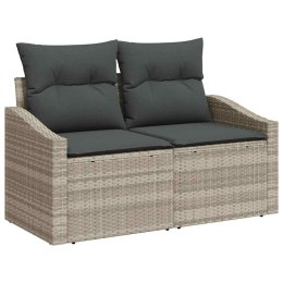 Sofa Ogrodowa z poduszką Szary 123 x 62 x 69cm polirattan Lumarko!