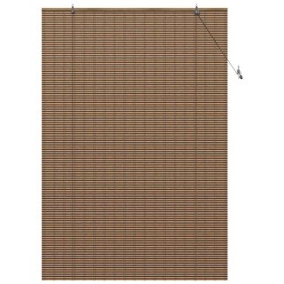 Żaluzja okienna z zasłonami Brązowy 150 x 220 cm Bambus Lumarko!