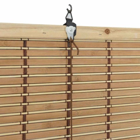 Żaluzje i rolety z zasłonami Jasny Brąz 150 x 220 cm Bambus Lumarko!