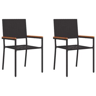 Zestaw krzeseł ogrodowych 2 pcs Czarny, Brązowy Lumarko!