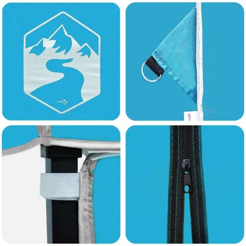 Namiot Pod Głębokim Namiotem Niebieski 200 x 200 cm tkanina Lumarko!