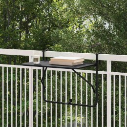 Składany stół balkonowy, czarny, 60x40 cm, stal Lumarko!