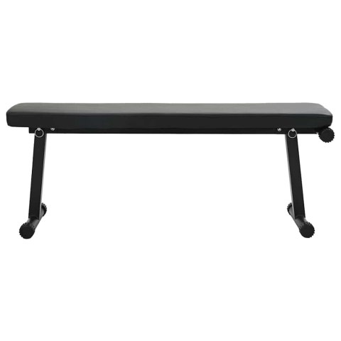 Składana ławka treningowa 100 kg Czarna 107x27x41 cm Stal Lumarko!