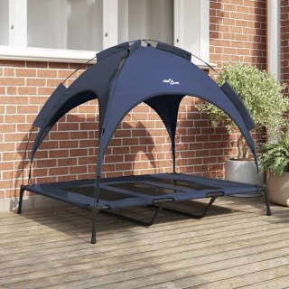 VidaXL Legowisko dla psa Granatowy 122 x 93 x 106,5 cm Stal