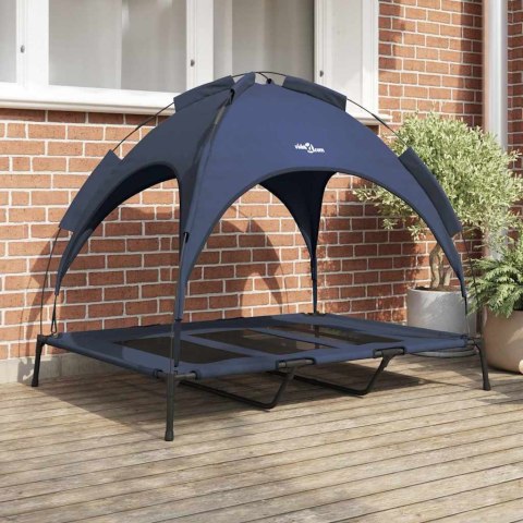 VidaXL Legowisko dla psa Granatowy 122 x 93 x 106,5 cm Stal