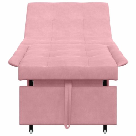 VidaXL Sofa Bed Różowy 194 x 67 x 82 cm Aksamit
