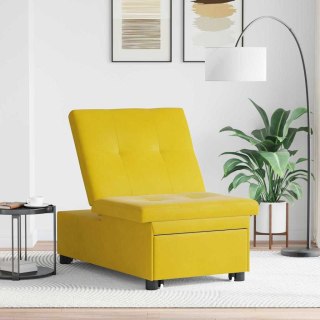 VidaXL Sofa Bed Żółty 194 x 67 x 82 cm Aksamit