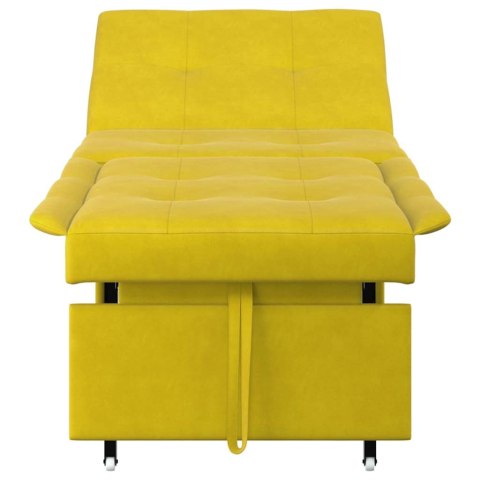 VidaXL Sofa Bed Żółty 194 x 67 x 82 cm Aksamit