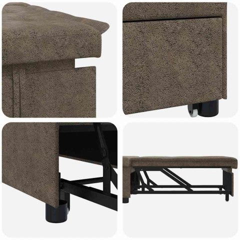 VidaXL Sofa Bed Zielony wojskowy 194 x 67 x 82 cm Tkanina Huahua