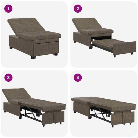 VidaXL Sofa Bed Zielony wojskowy 194 x 67 x 82 cm Tkanina Huahua