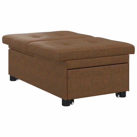 VidaXL Sofa Bed Brązowy 194 x 67 x 82 cm Tkanina Huahua