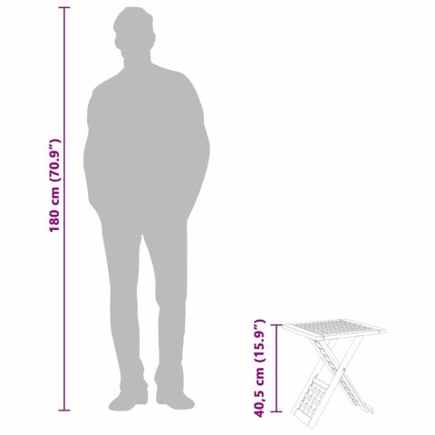 Stolik kawowy vidaXL Składany 33x33x40,5 cm z litego drewna orzechowego Lumarko!