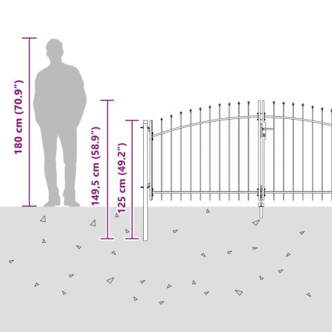 Brama ogrodowa Czarny 100 x 400 cm Lumarko!