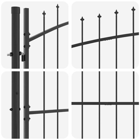 Brama ogrodowa Z blokadą Szary 100 x 400 cm Stal Lumarko!