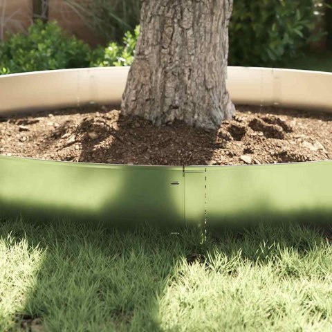 Obrzeża ogrodowe 10 sztuk 25 x 100 cm, elastyczna stal galwanizowana Lumarko!