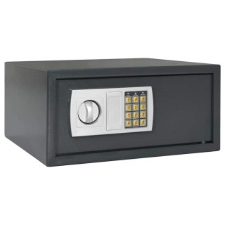Ciemnoszary sejf elektroniczny 42x37x20 cm ze stali Lumarko!