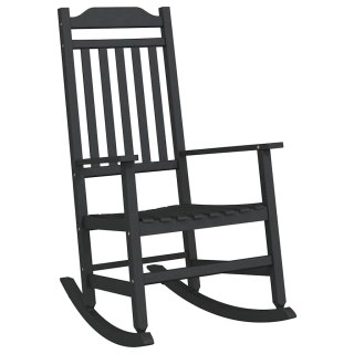 Czarny Fotel Bujany ogrodowy 65x84x114 cm HDPE Lumarko!
