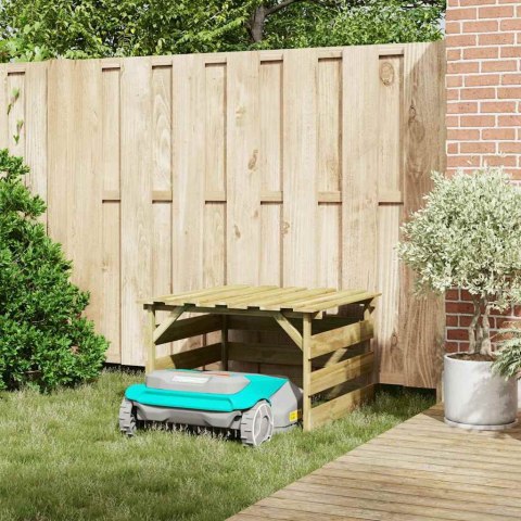 Garaż dla kosiarki automatycznej Brązowy 84 x 80 x 56 cm Lumarko!