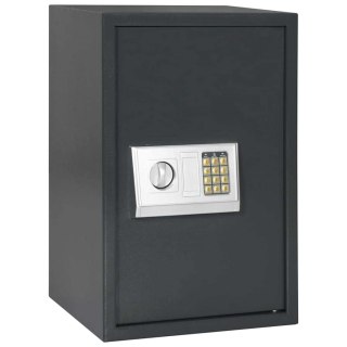 Sejf elektroniczny z półką Ciemnoszary 40x35x60 cm Stal Lumarko!