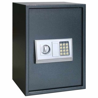 Sejf elektroniczny z półką Łupkowoszary 35x31x50 cm Stal Lumarko!
