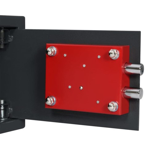 Sejf z zamkiem na klucz Ciemnoszary 20x31x20 cm Stal Lumarko!