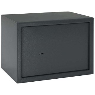 Sejf z zamkiem na klucz ciemnoszary 25x35x25 cm stalowy Lumarko!