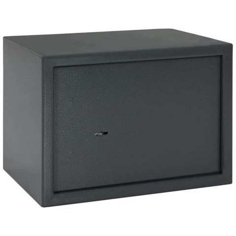 Sejf z zamkiem na klucz ciemnoszary 25x35x25 cm stalowy Lumarko!