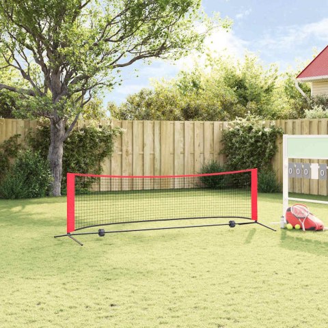 Siatka tenisowa czarno-czerwony 301 x 90.5 x 87 cm Poliester Lumarko!