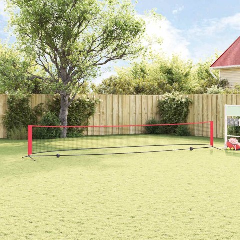 Siatka tenisowa czarno-czerwony 595 x 90.5 x 87 cm Poliester Lumarko!