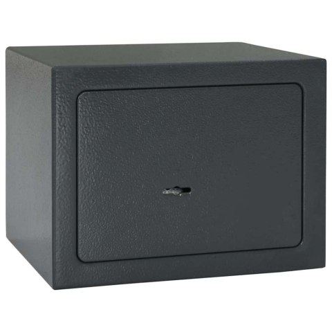 Skrzynka Z Zamykiem Na Klucz Ciemnoszara 17x23x17 cm Stal Lumarko!