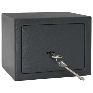 Skrzynka Z Zamykiem Na Klucz Ciemnoszara 17x23x17 cm Stal Lumarko!