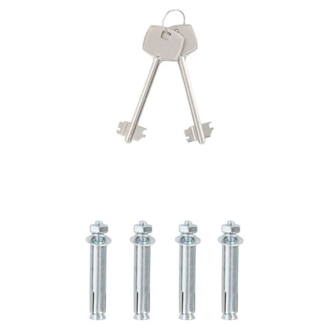 Skrzynka na sejf z zamkiem na klucz Ciemny szary 31x35x50 cm Stal Lumarko!