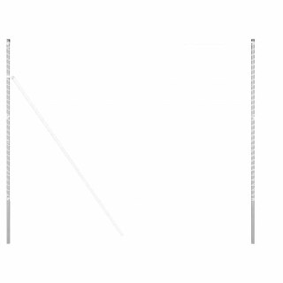 VidaXL Słupek ogrodzeniowy. 12 pcs Srebrny Stal Malowana Proszkowo