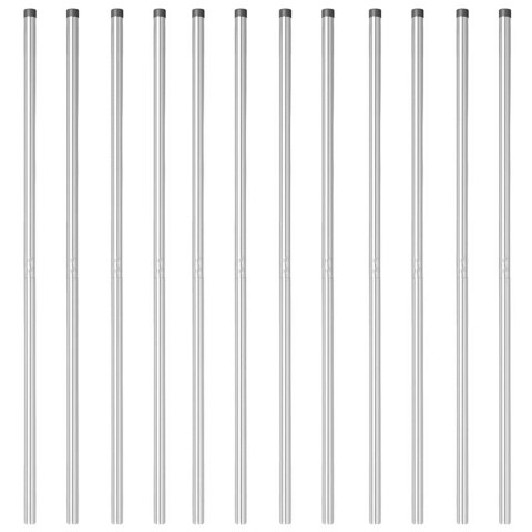 Słupki ogrodzeniowe 12 pcs Srebrny 210 cm Lumarko!