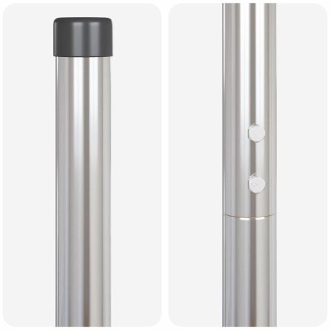 Słupki ogrodzeniowe 12 pcs Srebrny 210 cm Lumarko!