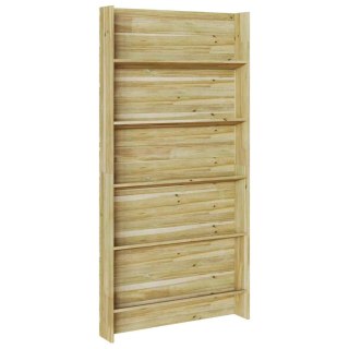 Stojak na rośliny z 5 półkami, wymiary 90x15x180 cm, z impregnowanego drewna sosnowego. Lumarko!