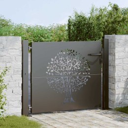 Brama ogrodowa, Brama ogrodowa 105x75 cm Corten Stal Motyw Drzewa Lumarko!
