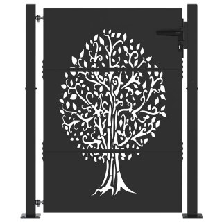VidaXL Brama ogrodowa 110 x 130 cm Stal Malowana Proszkowo Zamykane