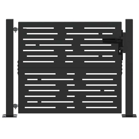 Brama ogrodowa, Bramka Ogrodowa 105x75 cm Corten Stal Kwadratowy Design Lumarko!