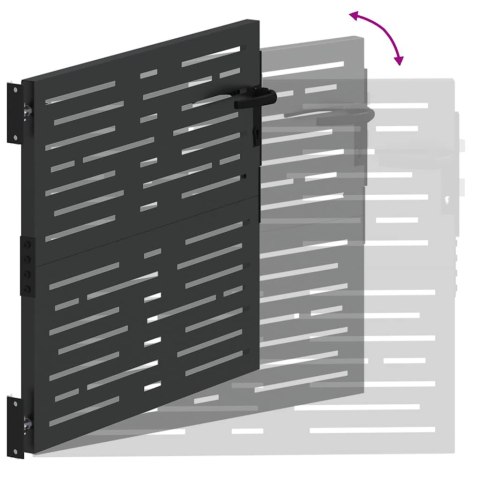 Brama ogrodowa, Bramka Ogrodowa 105x75 cm Corten Stal Kwadratowy Design Lumarko!