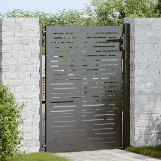 VidaXL Brama ogrodowa Czarny 110 x 130 cm Stal malowana proszkowo