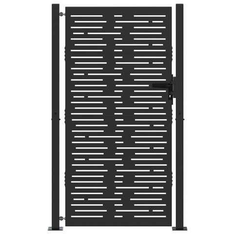 Brama ogrodowa, Bramka Ogrodowa 105x75 cm Corten Stal Kwadratowy Design Lumarko!