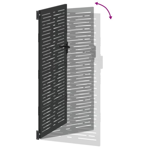 Brama ogrodowa, Bramka Ogrodowa 105x75 cm Corten Stal Kwadratowy Design Lumarko!