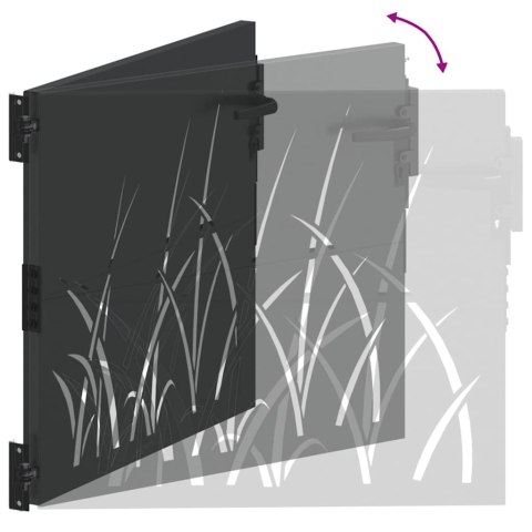 Brama ogrodowa, Bramka Ogrodowa 105x75 cm ze Stali Corten w Stylu Trawnikowym Lumarko!