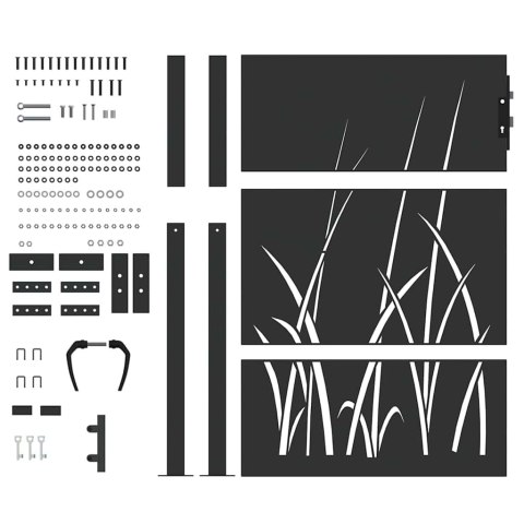 Brama ogrodowa, Bramka Ogrodowa 105x75 cm ze Stali Corten w Stylu Trawnikowym Lumarko!