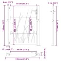 Brama ogrodowa, Bramka Ogrodowa 105x75 cm ze Stali Corten w Stylu Trawnikowym Lumarko!