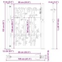 Brama ogrodowa, Bramka ogrodowa 105x75 cm z cortenu w designie bambusowym Lumarko!