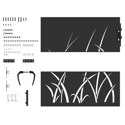 Brama ogrodowa, Bramka ogrodowa 85x150 cm ze stali Corten, design trawowy Lumarko!