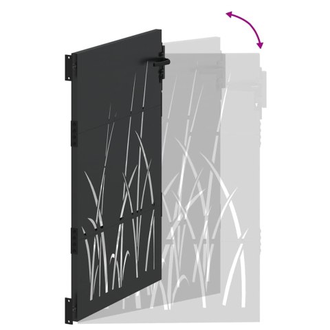 Brama ogrodowa, Bramka ogrodowa 85x150 cm ze stali Corten, design trawowy Lumarko!